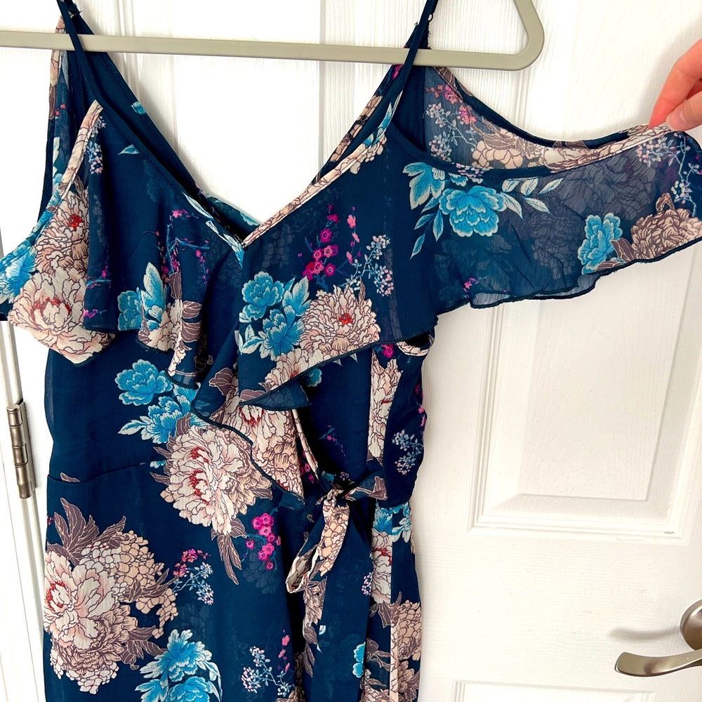 Blue floral dress